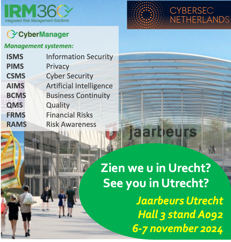 IRM360 at the Cybersec Netherlands in Utrecht!