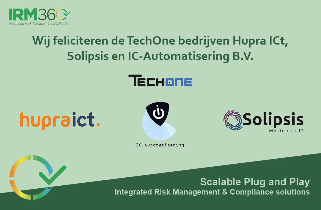We congratulate TechOne companies Hupra ICT, Solipsis, and IC-Automatisering B.V. on obtaining their ISO certifications!